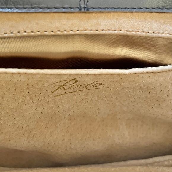 NWT Vintage Rodo Gray Leather Accordion Shoulder Bag - Deadstock Italian Purse - Picture 6 of 10